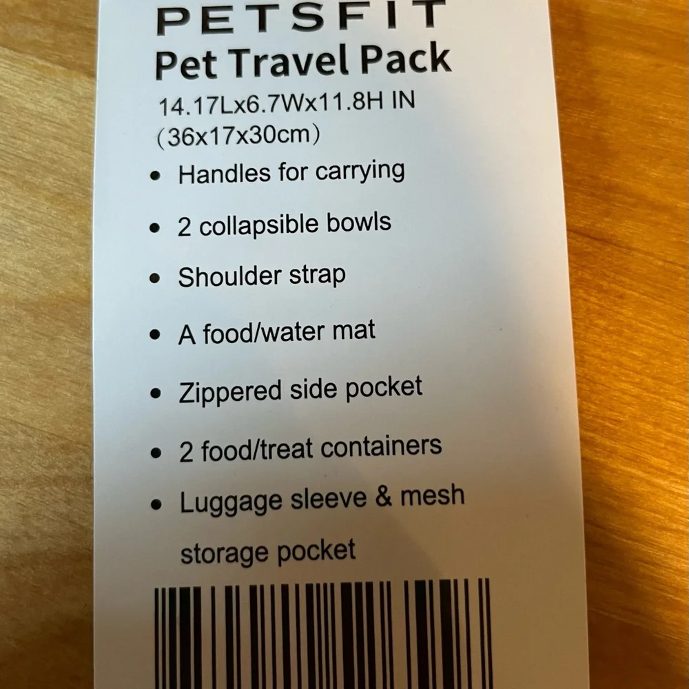 New Petsfit Travel Bag with Accessories - Gray